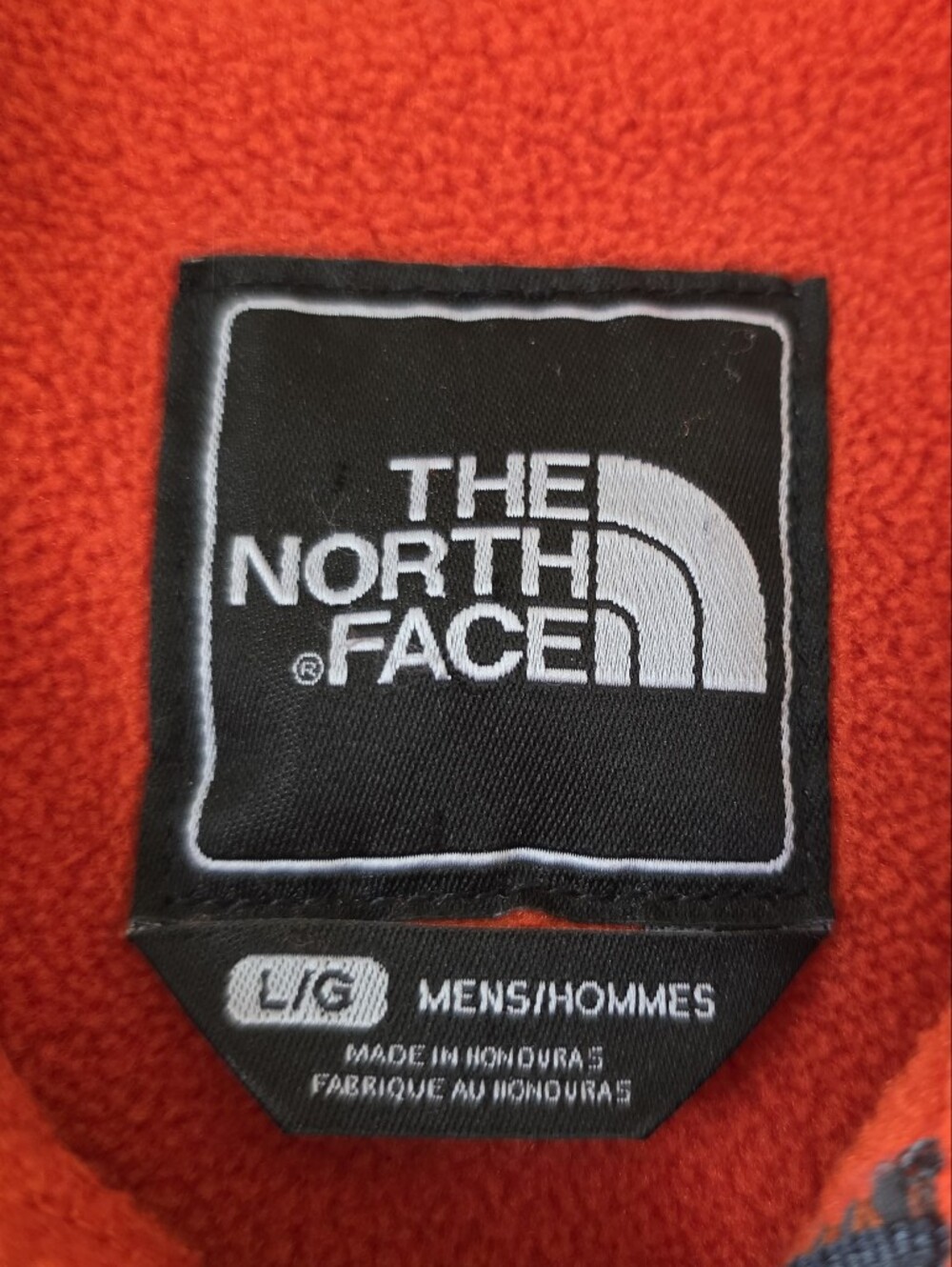 The North Face Denali Jacket Orange Charcoal Gray Men L AMYN Fall 2015 - Picture 7 of 10